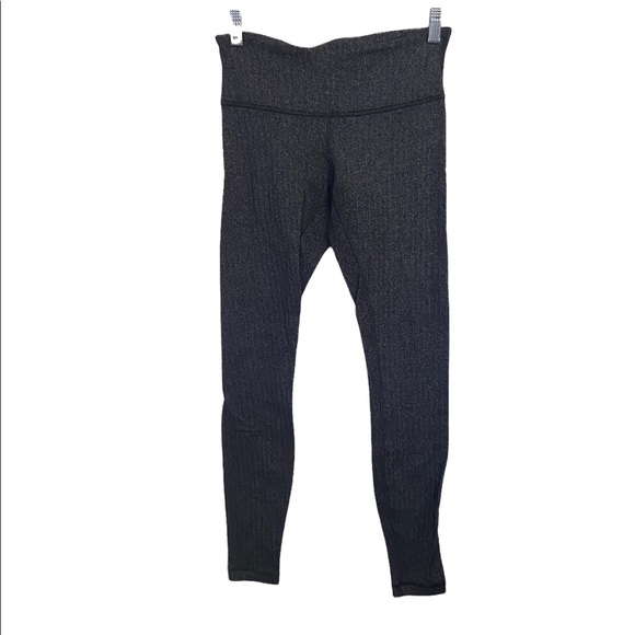 Lululemon Wunder Under 28” tight heathered herringbone size 6.